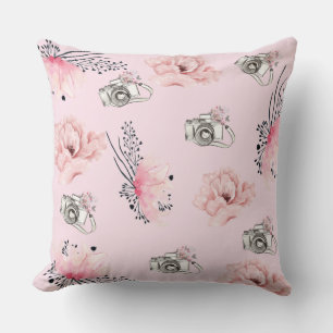 Beautiful Floral chick Rose Throw Pillow