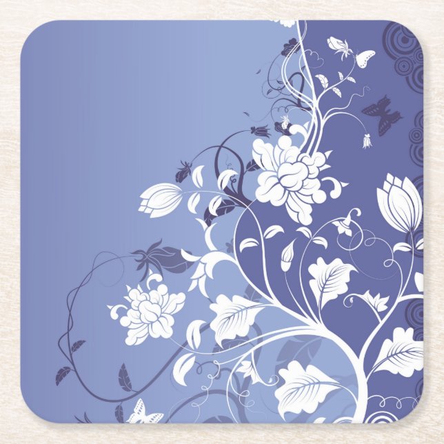 Beautiful Floral Coaster Set (Front)