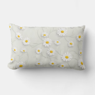 Beautiful Floral Daisies Lumbar Pillow
