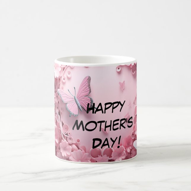 Beautiful Floral Design Coffee Mug (Center)