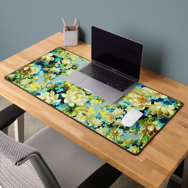 Beautiful Floral Design - Desk Mat (Office 2)