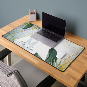 Beautiful Floral Design - Personalize Desk Mat
