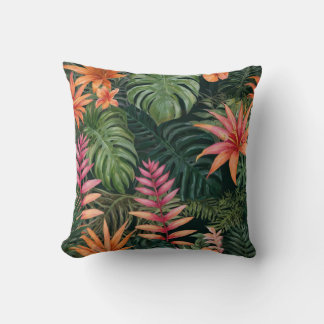 Beautiful Floral Design Throw Pillow