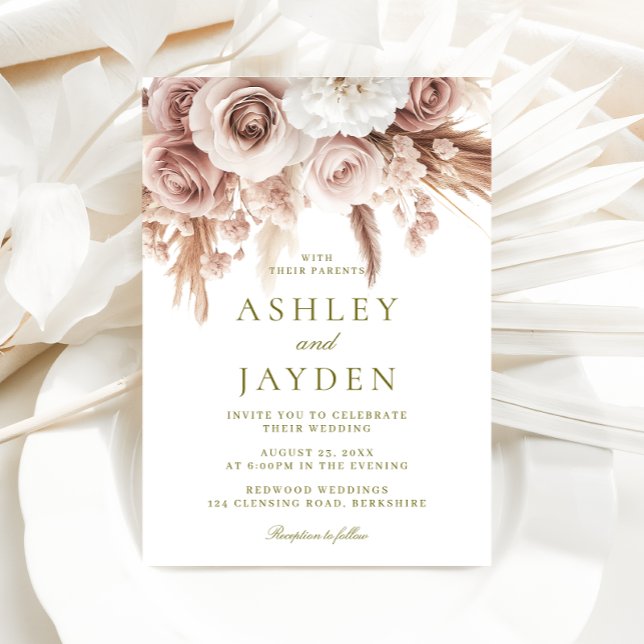 Beautiful Floral Elegant Wedding Invitation (Creator Uploaded)