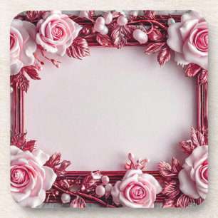 Beautiful Floral Frame Coaster