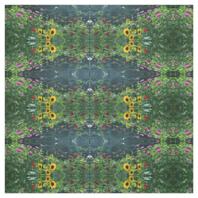 Beautiful floral garden fabric (Swatch)