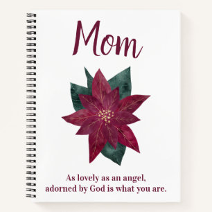 Beautiful Floral Gift for Mom Spiral Notebook