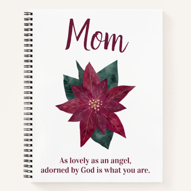 Beautiful Floral Gift for Mom Spiral Notebook (Front)