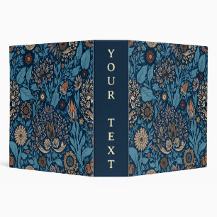 Beautiful Floral in Blue and Beige Binder