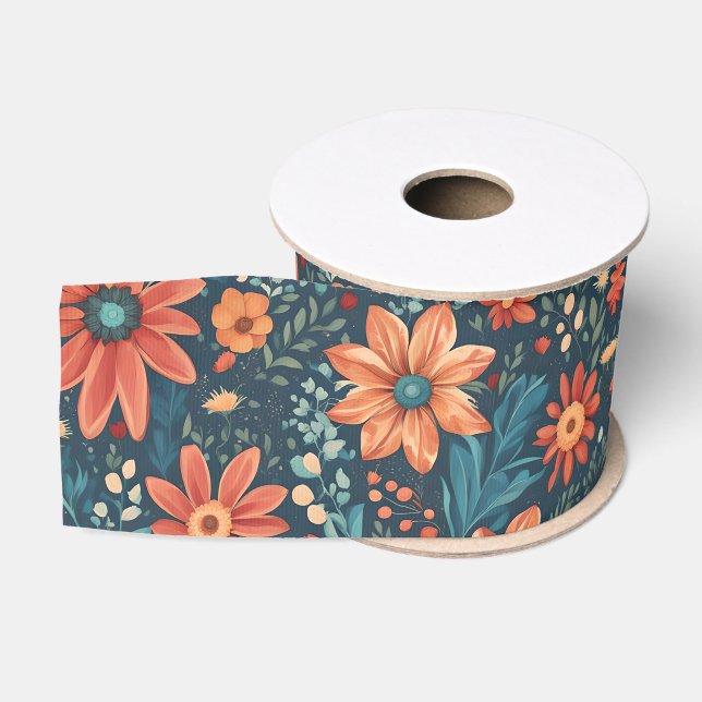 Beautiful Floral Inspiration  Grosgrain Ribbon (Spool)