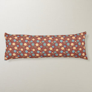 Beautiful floral modern pattern - red body pillow
