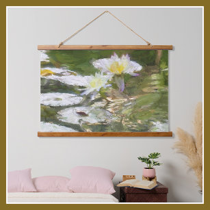 Beautiful Floral Monet Style Lily Pond Hanging Tapestry