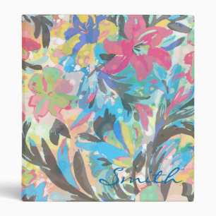 Beautiful floral paint watercolours pattern binder