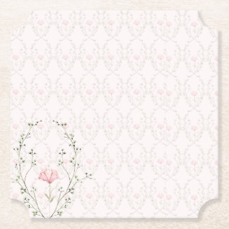 Beautiful Floral  Paper Coaster