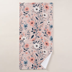 Beautiful Floral Pattern Bath Towel