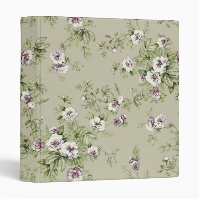 Beautiful floral pattern binder (Front/Spine)