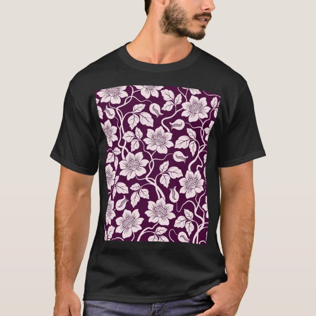 Beautiful Floral Pattern T-Shirt (Front)