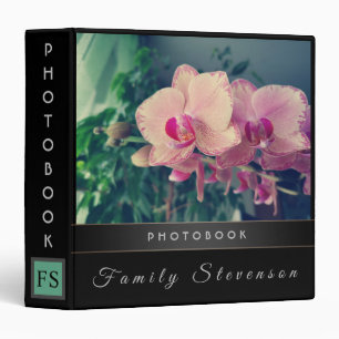 Beautiful, floral photo album, photo, Orchid, grun Binder