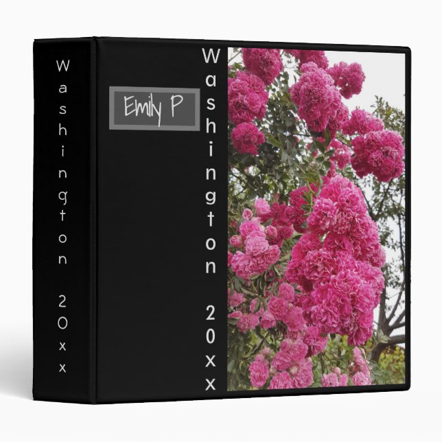 Beautiful, floral photo album, photo, roses binder (Front/Spine)