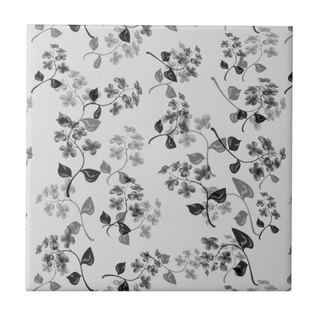 Beautiful floral seamless pattern forget-me-not bl tile (Front)
