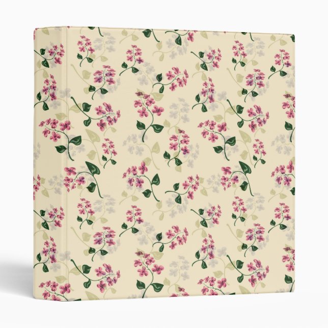 Beautiful floral seamless pattern forget-me-not pi binder (Front/Spine)