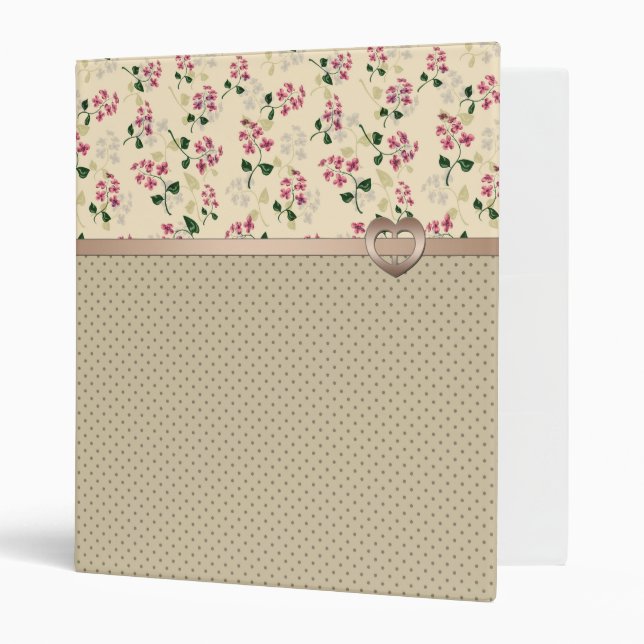 Beautiful floral seamless pattern forget-me-not pi binder (Front/Inside)