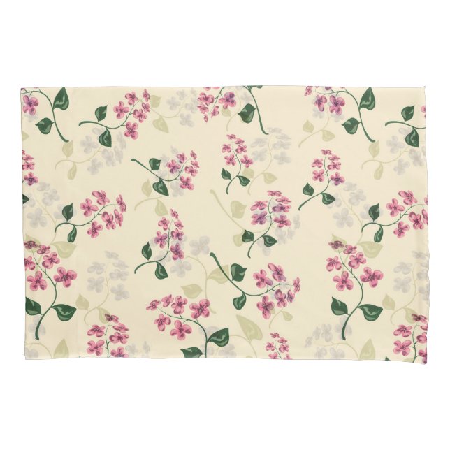 Beautiful floral seamless pattern forget-me-not pi pillowcase (Front)
