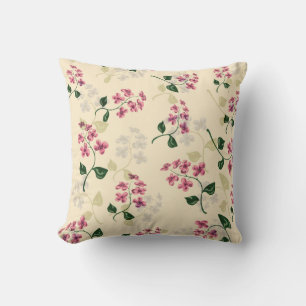 Beautiful floral seamless pattern forget-me-not pi throw pillow