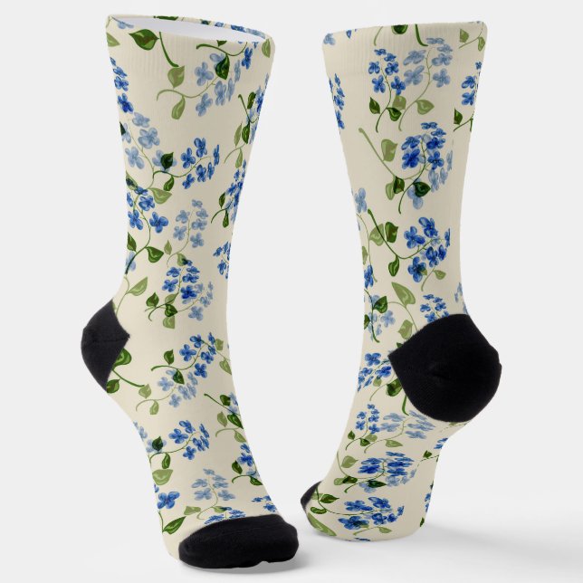 Beautiful floral seamless pattern socks (Angled)