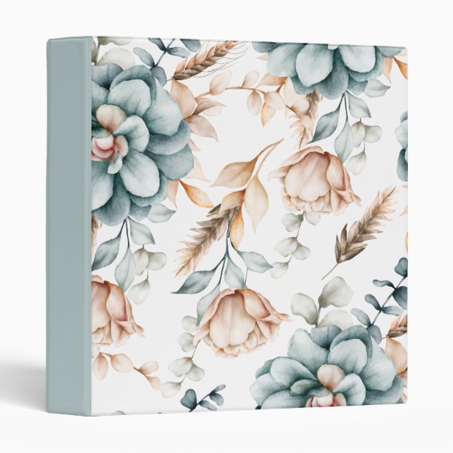 Beautiful floral seamless pattern with vintage  binder (Front/Spine)