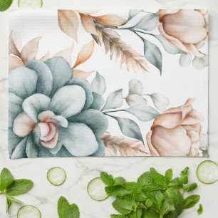 Beautiful floral seamless pattern with vintage  kitchen towel