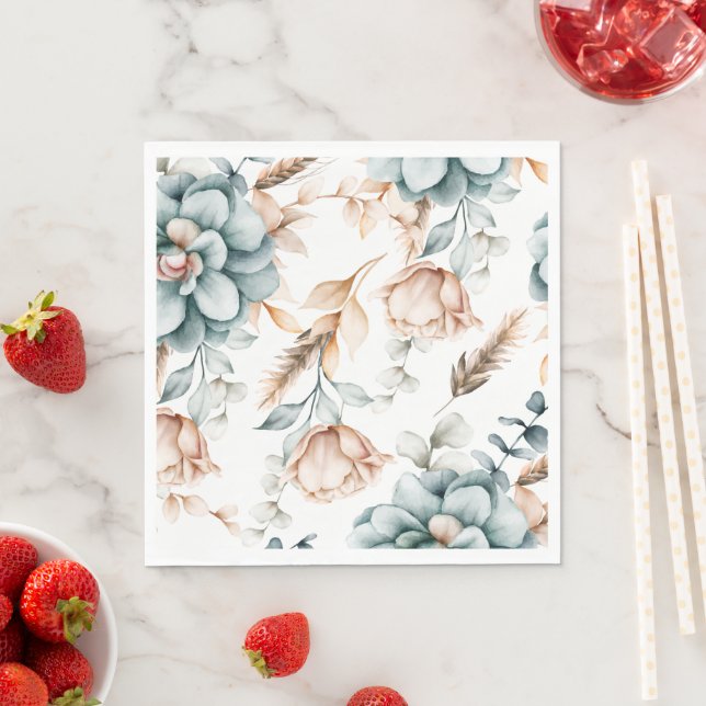 Beautiful floral seamless pattern with vintage  napkin (Insitu)