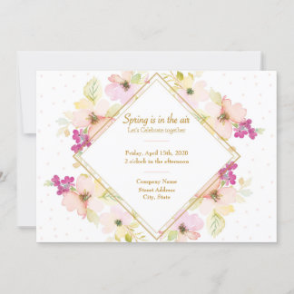 Beautiful Floral Spring Party Invitation