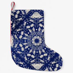 Beautiful floral square pattern small christmas stocking