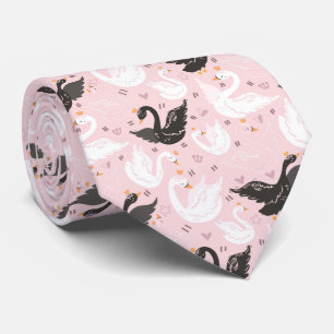 Beautiful Floral Swan Neck Tie