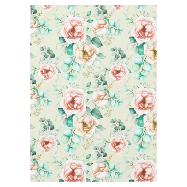 Beautiful Floral Tablecloth (Front)