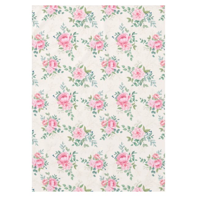 Beautiful Floral Tablecloth (Front)