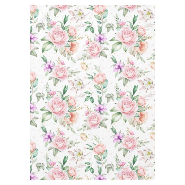 Beautiful Floral Tablecloth (Front)