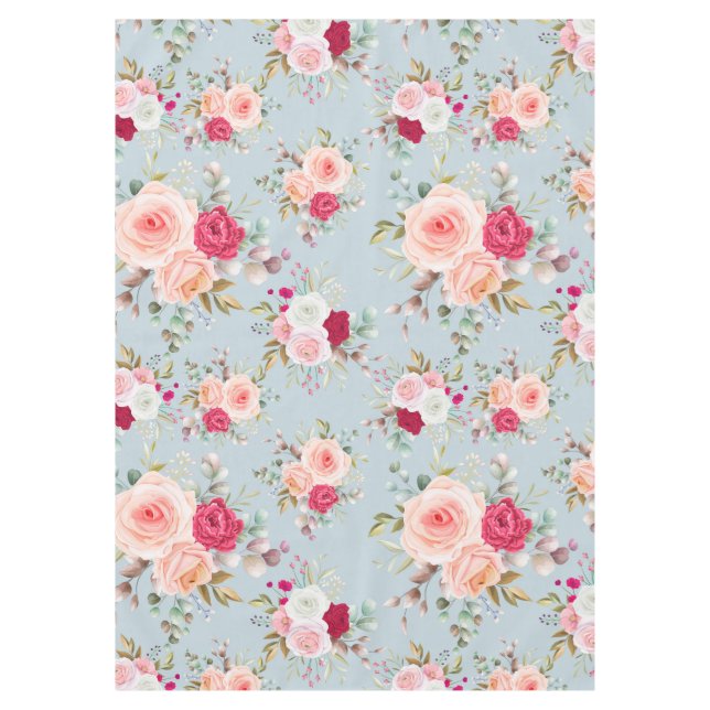 Beautiful Floral Tablecloth (Front)