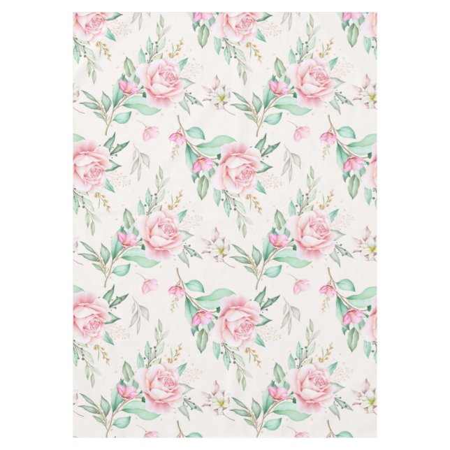 Beautiful Floral Tablecloth (Front)