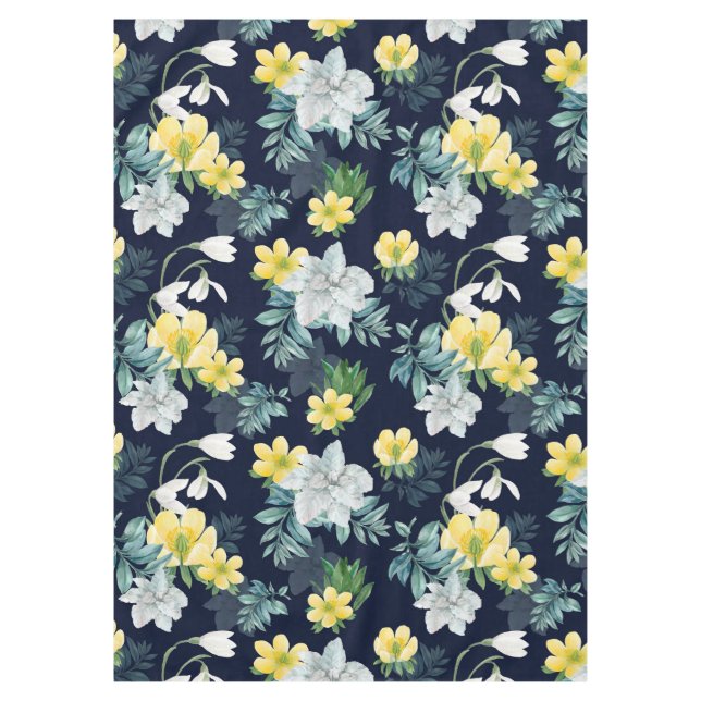 Beautiful Floral Tablecloth (Front)