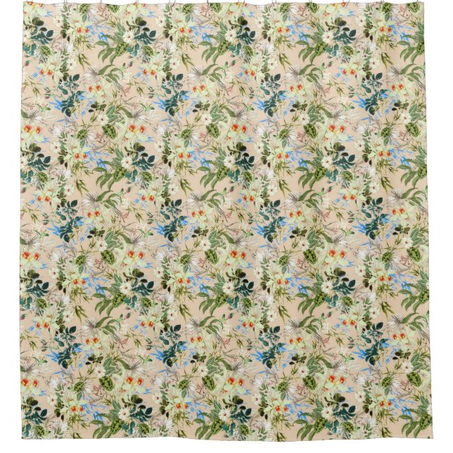 Beautiful Floral Textile Blue Rose and White Lilli (Front)