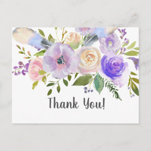 beautiful floral thank you card