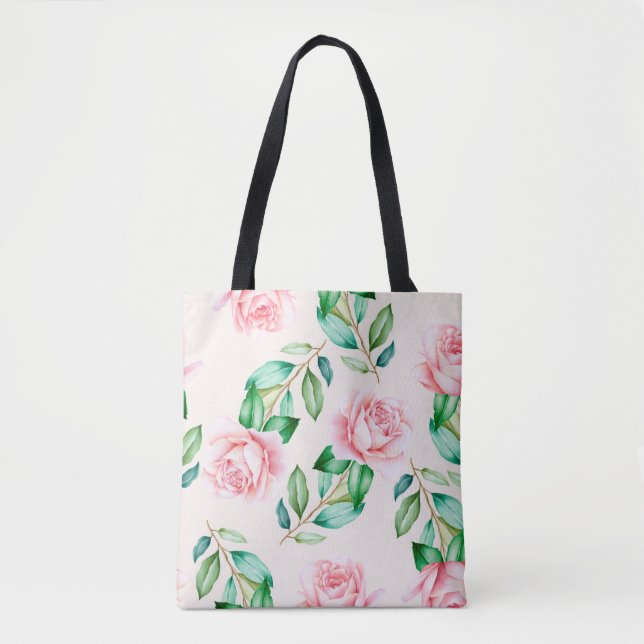 Beautiful Floral Tote Bag (Front)