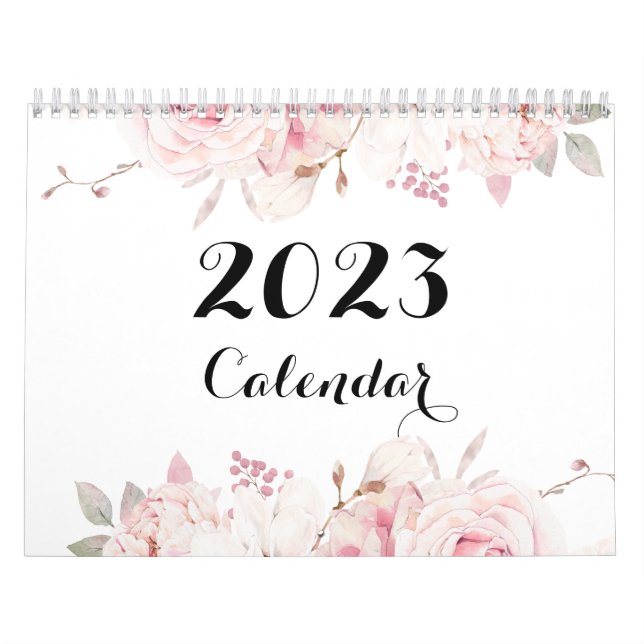 Beautiful Floral Wall Calendar 2023 (Cover)
