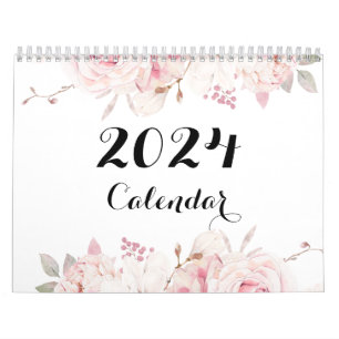 Beautiful Floral Wall Calendar 2024