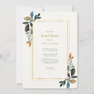 Beautiful Floral Watercolor Bridal Shower Invitation