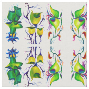 Beautiful Floral Watercolor Green Colours Fabric
