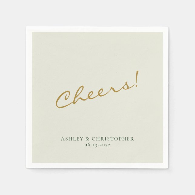 Beautiful Floral Watercolor Sage Wedding Napkin (Front)