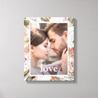 Beautiful Floral with Love Typography Photo